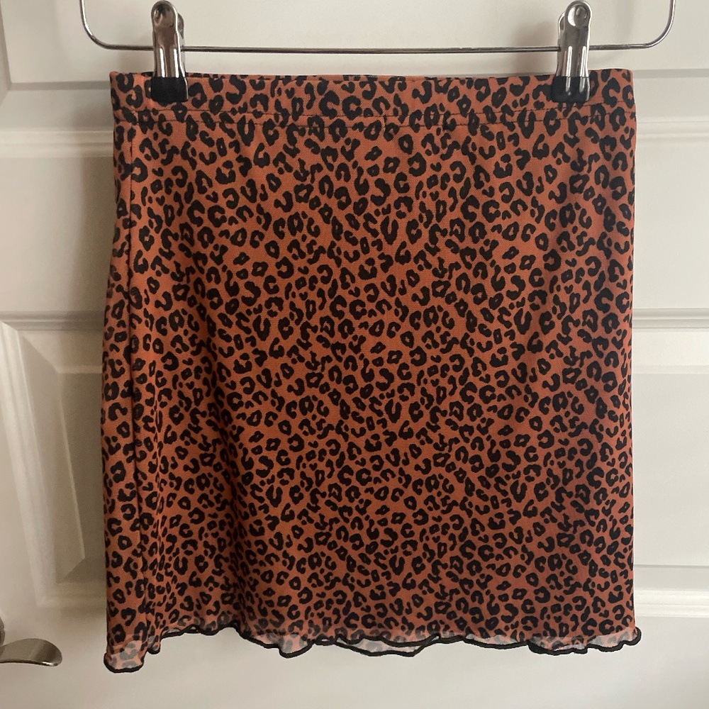 Nasty Gal Animal Print Mini Skirt